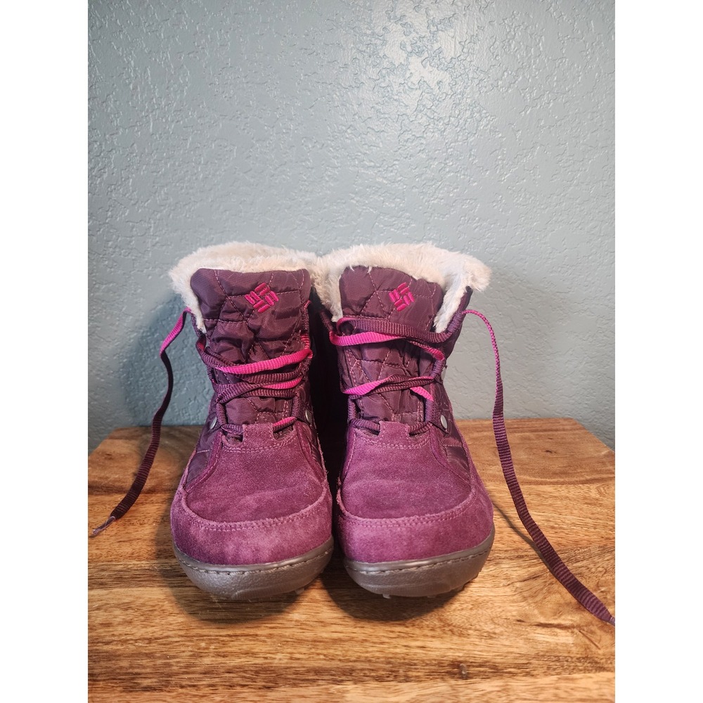 Columbia Minx Shorty II Waterproof Winter Boots Purple Pink Women's 7